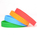 Customized Different Color Debossed Logo Wristbands Silicone